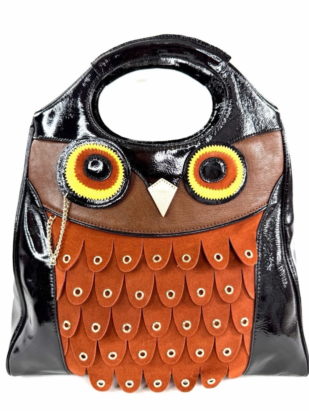 KATE SPADE NY MAXIMILLIAN MAXWELL
GLOSSY LEATHER OWL TOTE BAG